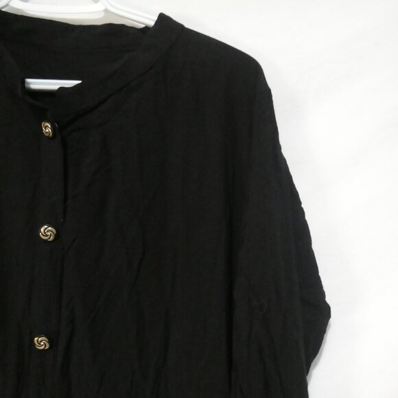 Source Unknown | P2P 19 inches measured | Black Slip-On Long Sleeve Dress - Picture 5 of 16